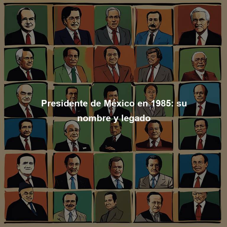 Presidente de México en 1985: su nombre y legado