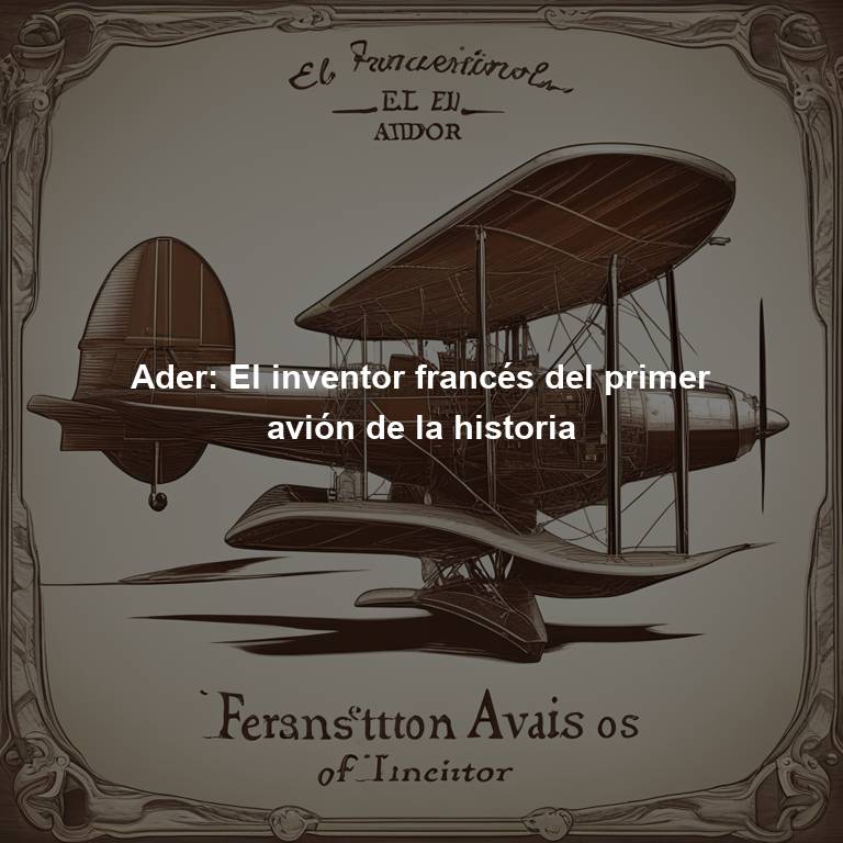 Ader: El inventor francés del primer avión de la historia