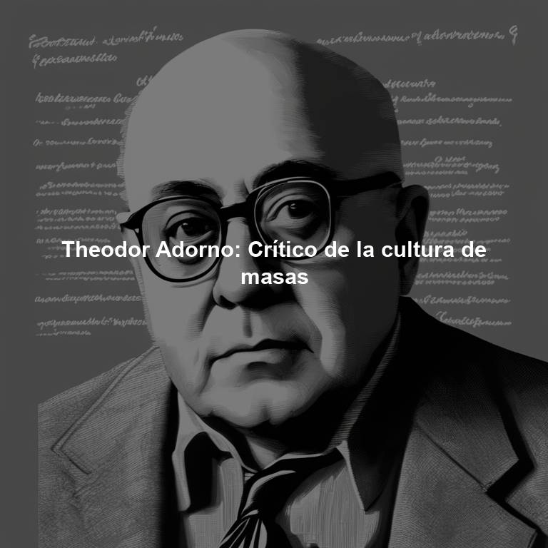 Theodor Adorno: Crítico de la cultura de masas