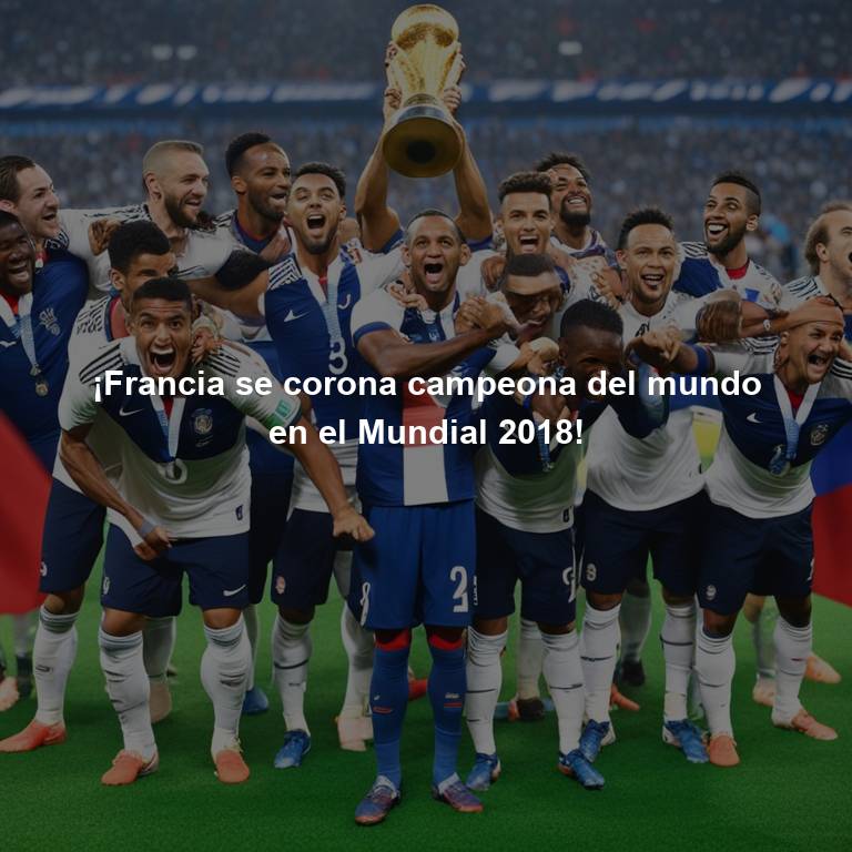 ¡Francia se corona campeona del mundo en el Mundial 2018!