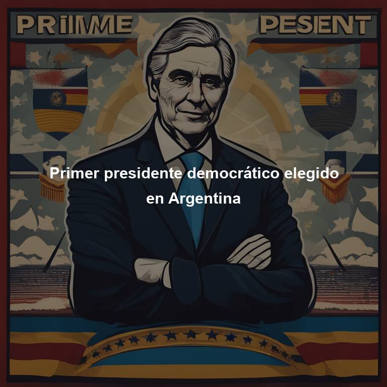 Primer presidente democrático elegido en Argentina