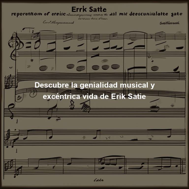 Descubre la genialidad musical y excéntrica vida de Erik Satie