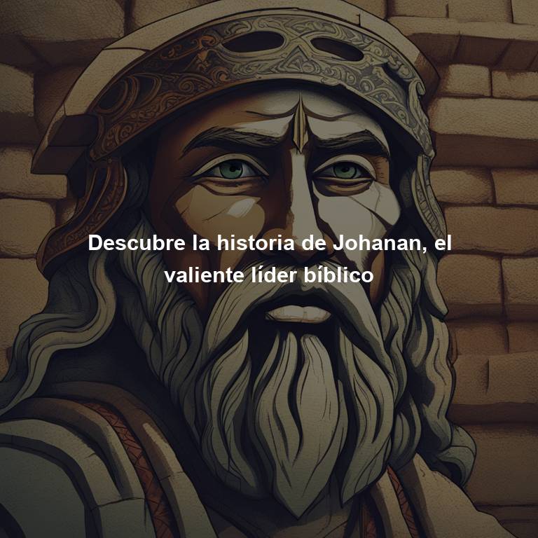 Descubre la historia de Johanan, el valiente líder bíblico