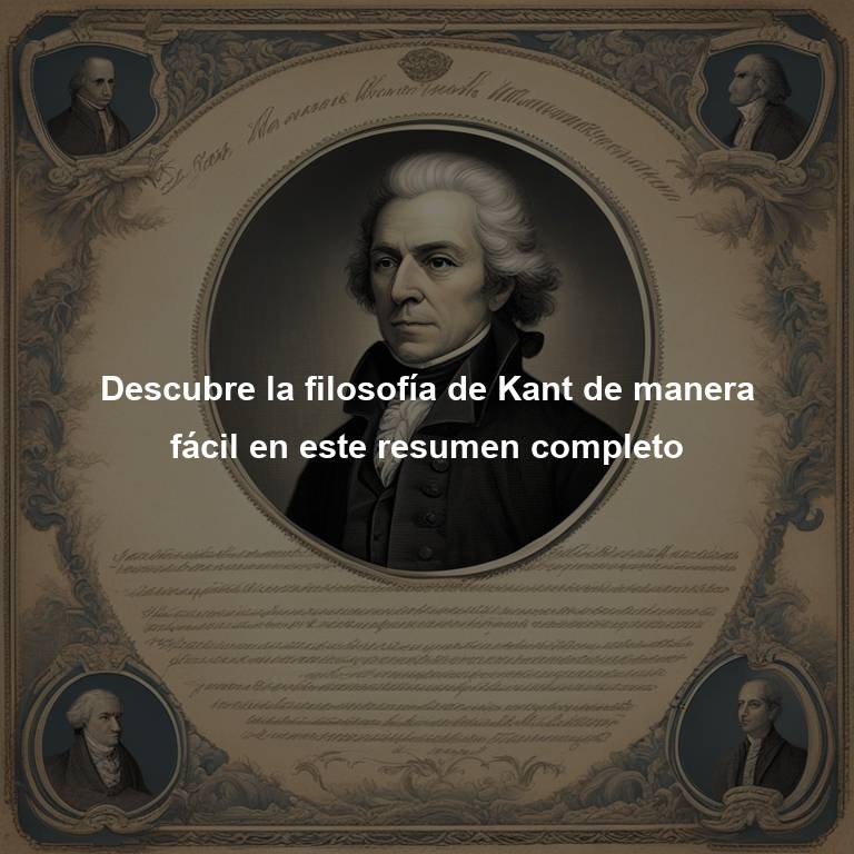 Descubre la filosofía de Kant de manera fácil en este resumen completo