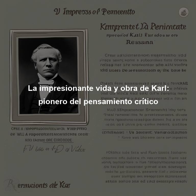La impresionante vida y obra de Karl: pionero del pensamiento crítico