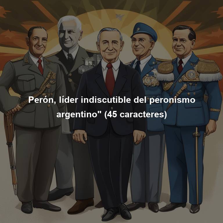 Perón, líder indiscutible del peronismo argentino" (45 caracteres)