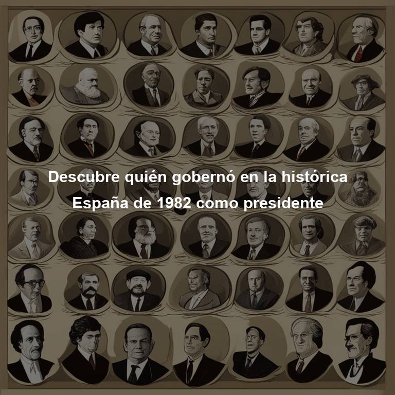 Descubre quién gobernó en la histórica España de 1982 como presidente
